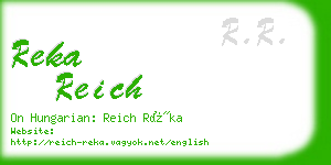 reka reich business card